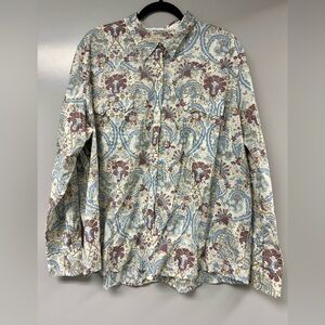 Stetson Women’s Floral Button Down Shirt with Pearl Snaps Size 3X